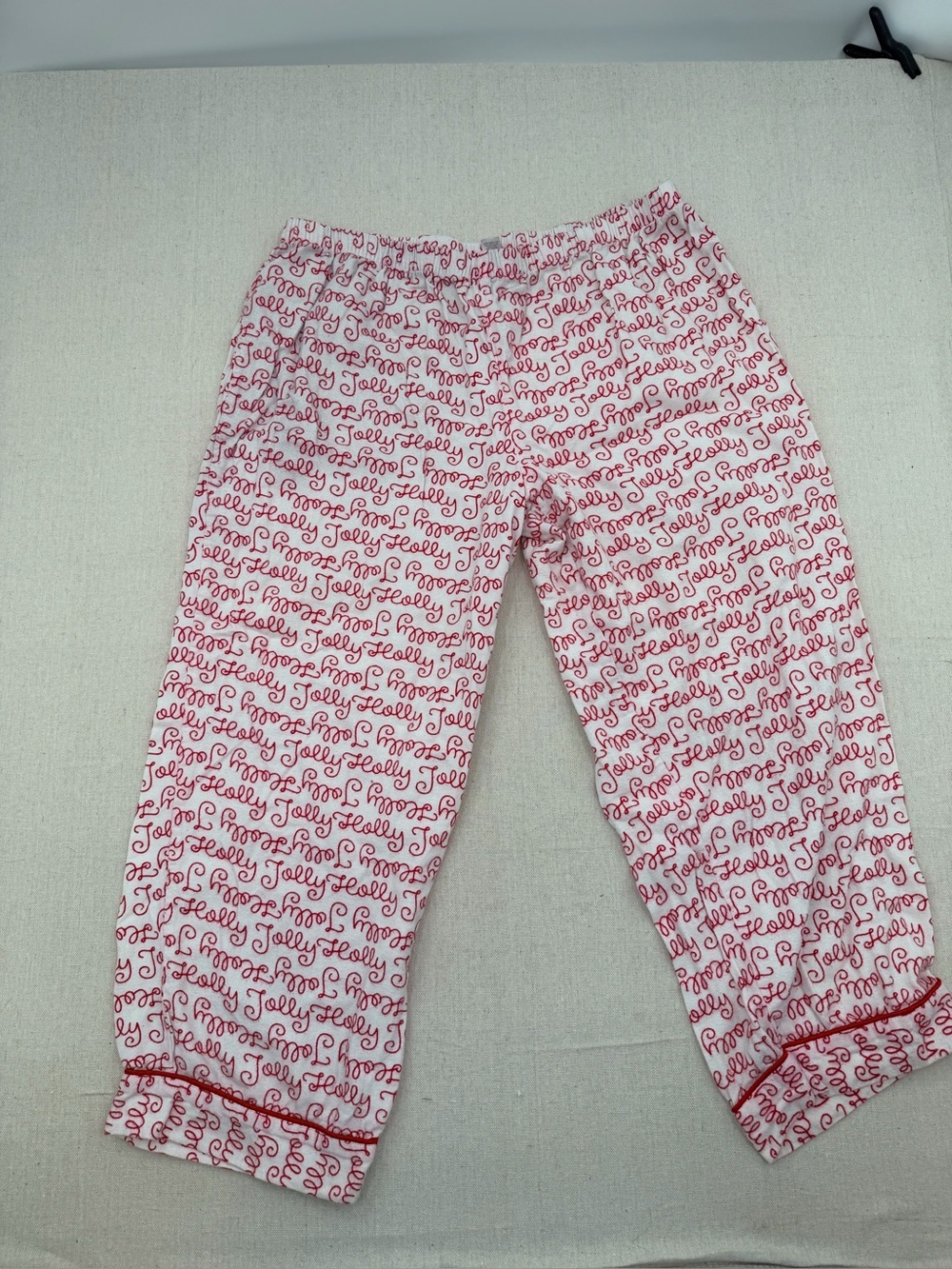ND Intimates White & Red Script Pajama Pants - Unbranded